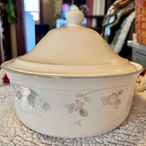 Floral Ceramic Lidded Dish